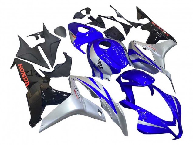 Carena Moto Honda CBR600RR 2007-2008 - Argento Blu Nero Lucido Corsa