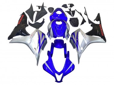 Carena Moto Honda CBR600RR 2007-2008 - Argento Blu Nero Lucido Corsa
