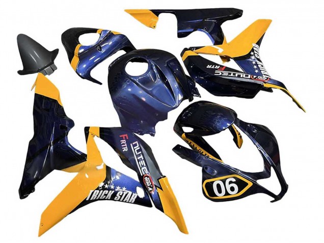 Carena Moto Honda CBR600RR 2007-2008 - Arancia Blu Scuro Trick Star 06
