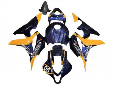 Carena Moto Honda CBR600RR 2007-2008 - Arancia Blu Scuro Trick Star 06