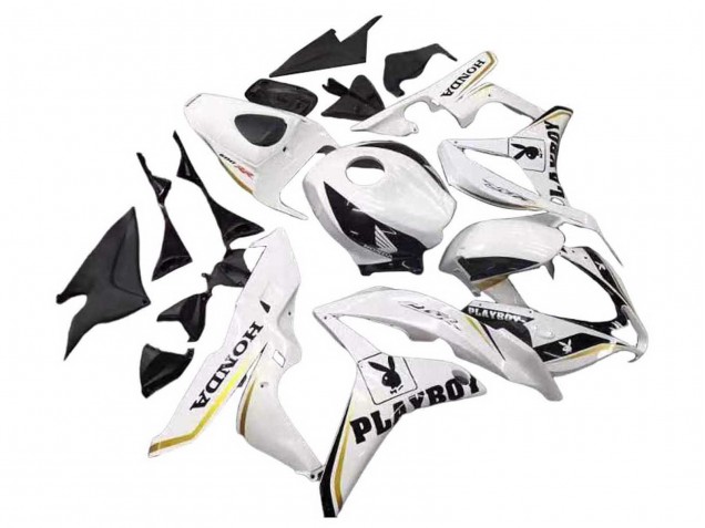 Carena Moto Honda CBR600RR 2007-2008 - Bianco Oro Nero Lucido Playboy