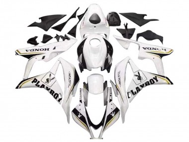 Carena Moto Honda CBR600RR 2007-2008 - Bianco Oro Nero Lucido Playboy