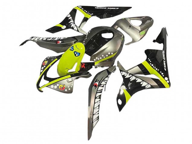 Carena Moto Honda CBR600RR 2007-2008 - Grigio Fluorescent Giallo Squalo