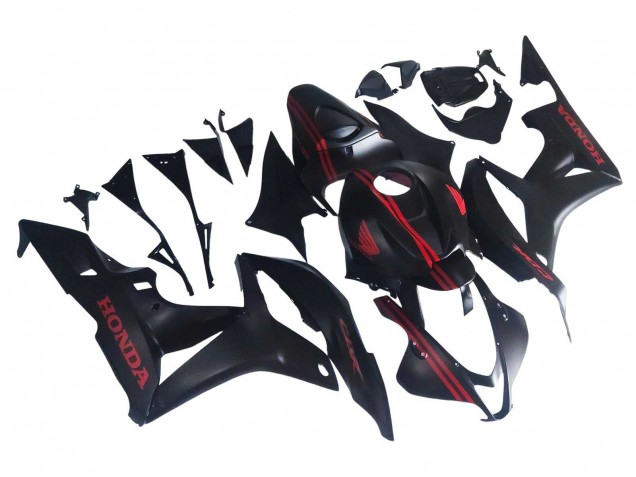 Carena Moto Honda CBR600RR 2007-2008 - Nero Opaco Rosso