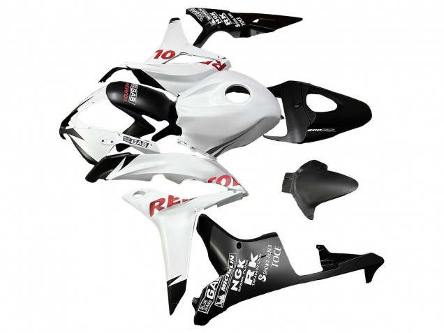 Carena Moto Honda CBR600RR 2007-2008 - Bianco Nero Opaco Rosso Repsol