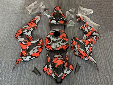 Carena Moto Honda CBR600RR 2007-2008 - Rosso Grigio Camouflage