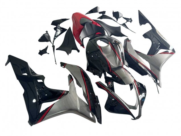 Carena Moto Honda CBR600RR 2007-2008 - Argento Rosso Nero Lucido