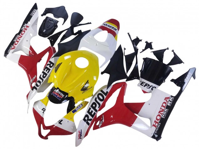 Carena Moto Honda CBR600RR 2007-2008 - Bianco Giallo Rosso Repsol HRC