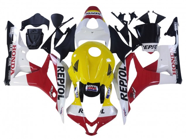 Carena Moto Honda CBR600RR 2007-2008 - Bianco Giallo Rosso Repsol HRC