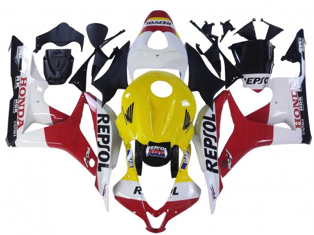 Carena Moto Honda CBR600RR 2007-2008 - Bianco Giallo Rosso Repsol HRC