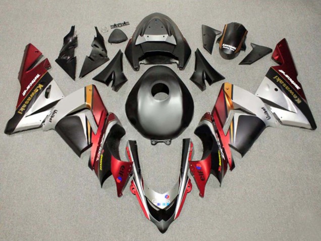 Carena Moto Kawasaki ZX10R 2004-2005 - Nero Argento Rosso Arancia