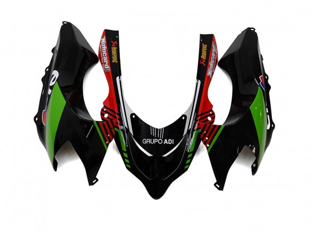 Carena Moto Kawasaki ZX10R 2004-2005 - Bianco Nero Verde Elf