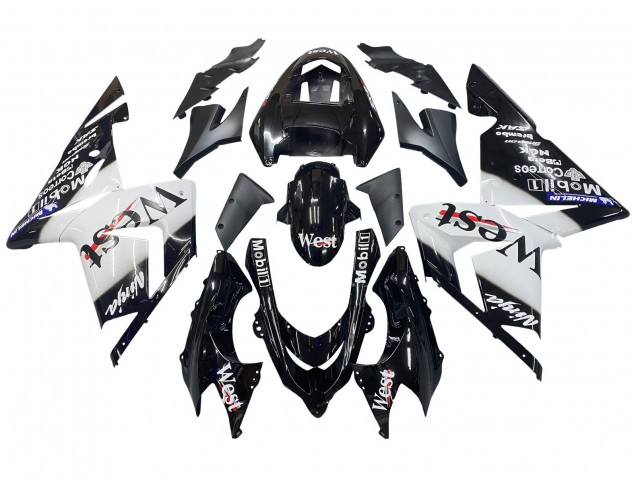 Carena Moto Kawasaki ZX10R 2004-2005 - Bianco Nero West Ninja