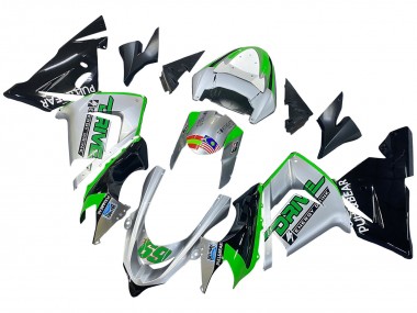 Carena Moto Kawasaki ZX10R 2004-2005 - Verde Argento Nero 69