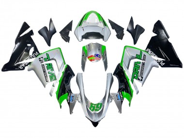 Carena Moto Kawasaki ZX10R 2004-2005 - Verde Argento Nero 69