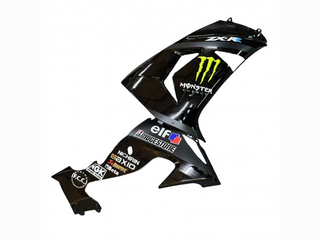 Carena Moto Kawasaki ZX10R 2006-2007 - Grigio Giallo Nero Lucido Mostro Elf