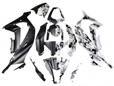 Carena Moto Kawasaki ZX10R 2008-2010 - Bianco Nero Diviso