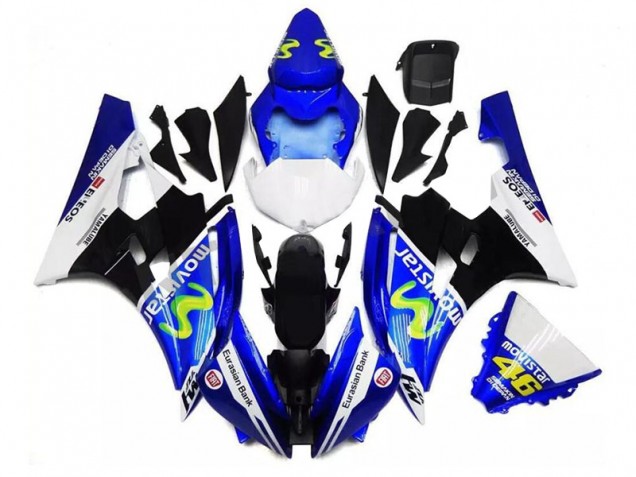Carene Moto Yamaha YZF R6 2006-2007 - Blu Bianco Nero Verde MoviStar ENEOS Yamalube 46