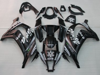 Carena Moto Kawasaki ZX10R 2011-2015 - Nero Lucido Bianco Elf Nevicare Decal