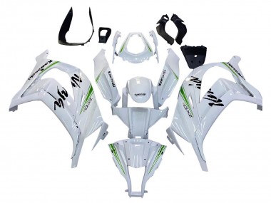 Carena Moto Kawasaki ZX10R 2011-2015 - Bianco Verde Banda Nero Ninja