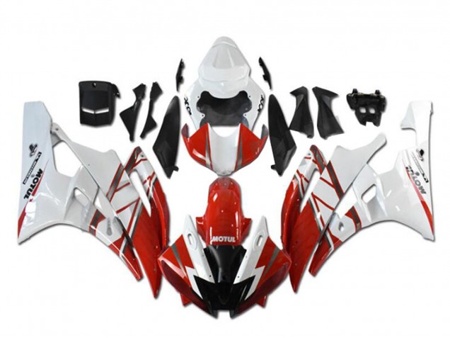Carene Moto Yamaha YZF R6 2006-2007 - Bianco Rosso Nero Motul Michelin