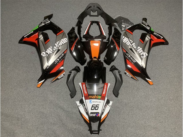 Carena Moto Kawasaki ZX10R 2011-2015 - Bianco Arancia Nero Mahi Elf 66 Superbike