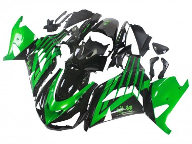 Kit Carena Moto Kawasaki ZX14R ZZR1400 2012-2024 - Verde Nero Lucido