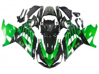 Kit Carena Moto Kawasaki ZX14R ZZR1400 2012-2024 - Verde Nero Lucido