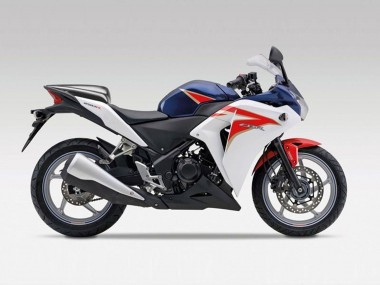 Carene Moto Honda CBR250RR 2011-2015 - Bianco Rosso Blu Scuro Banda