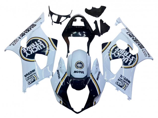 Carena Moto Suzuki GSXR 1000 2003-2004 - Bianco Nero Oro Motul Lucky Strike