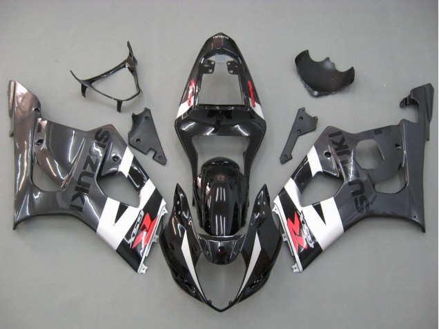 Carena Moto Suzuki GSXR 1000 2003-2004 - Nero Lucido Bianco Grigio Rosso