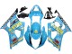 Carena Moto Suzuki GSXR 1000 2003-2004 - Azzurro Chiaro Giallo Nero Rizla Motul