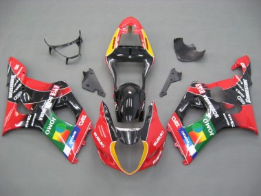 Carena Moto Suzuki GSXR 1000 2003-2004 - Rosso Giallo Blu Verde Nero JOMO