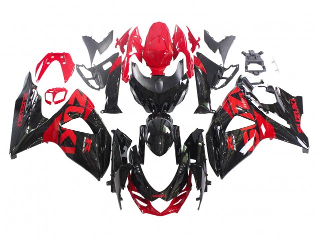 Kit Carena Moto Suzuki GSXR 1000 2009-2016 - Nero Lucido Rosso