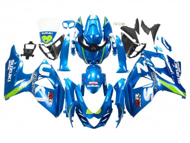 Carena Moto Suzuki GSXR 1000 2009-2016 - Azzurro Chiaro Verde Motul 29 Ecstar