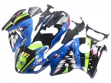 Carena Moto Suzuki GSXR 1300 Hayabusa 1996-2007 - Blu Verde Squalo 46