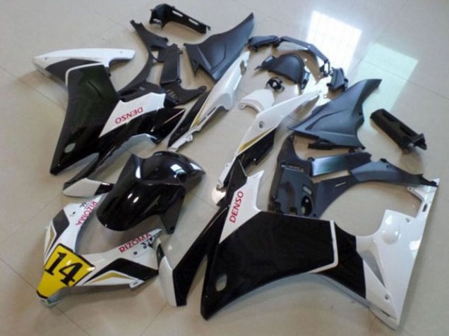 Carene Moto Honda CBR500R 2013-2015 - Bianco Giallo Nero Lucido DENSO
