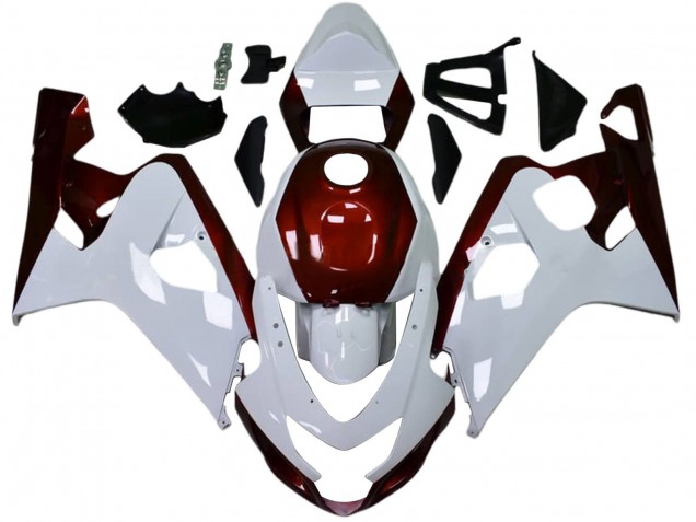 Carena Moto Suzuki GSXR 600 / GSXR 750 2004-2005 - Bianco Caramella Rosso Nero