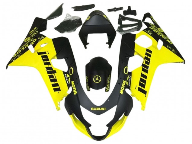 Carena Moto Suzuki GSXR 600 / GSXR 750 2004-2005 - Nero Giallo Jordan