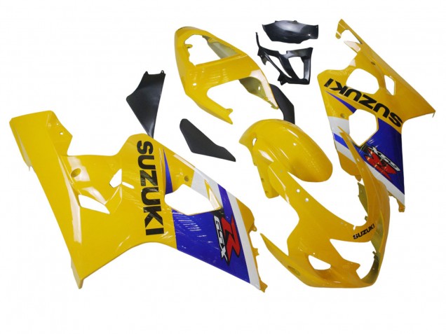 Carena Moto Suzuki GSXR 600 / GSXR 750 2004-2005 - Giallo Bianco Blu Nero