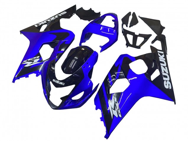 Carena Moto Suzuki GSXR 600 / GSXR 750 2004-2005 - Blu Nero Bianco Decal