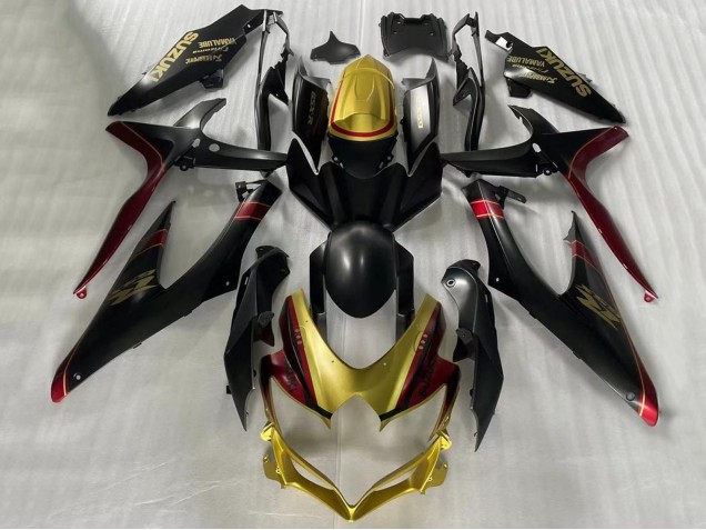 Carena Moto Suzuki GSXR 600 / GSXR 750 2006-2007 - Oro Nero Opaco Rosso