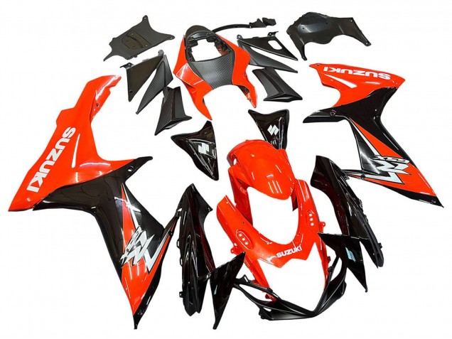 Kit Carena Moto Completo Suzuki GSXR 600 / GSXR 750 2011-2024 - Rosso Nero Lucido