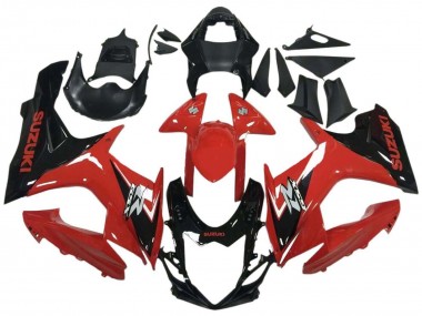 Carena Moto Suzuki GSXR 600 / GSXR 750 2011-2024 - Rosso Nero Lucido