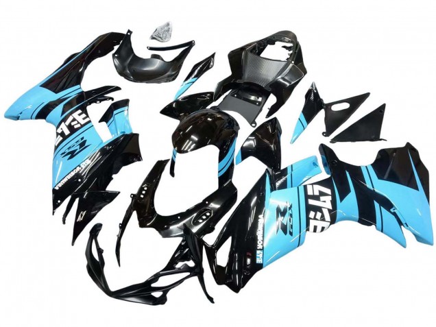 Carena Moto Suzuki GSXR 600 / GSXR 750 2011-2024 - Nero Lucido Azzurro Chiaro