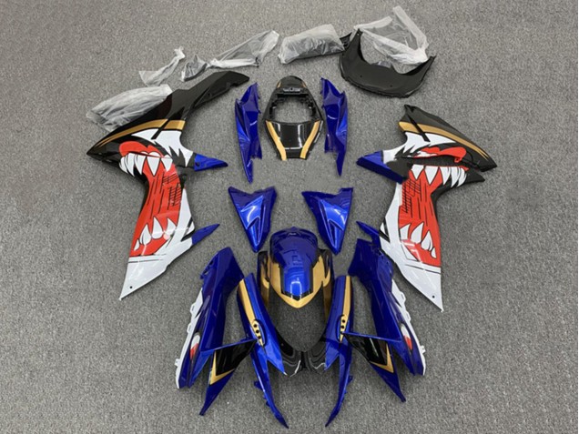 Carena Moto Suzuki GSXR 600 / GSXR 750 2011-2024 - Blu Oro Rosso Nero