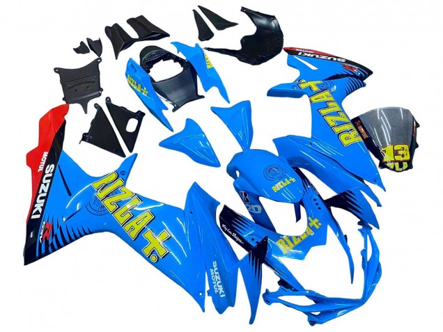 Carena Moto Suzuki GSXR 600 / GSXR 750 2011-2024 - Blu Oro Rosso Nero Rizla