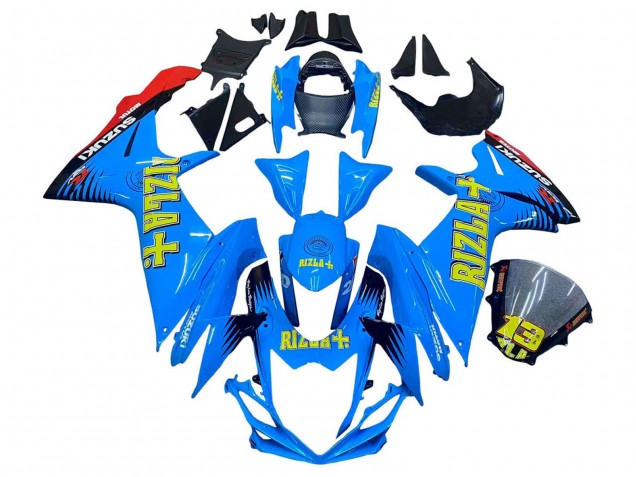 Carena Moto Suzuki GSXR 600 / GSXR 750 2011-2024 - Blu Oro Rosso Nero Rizla