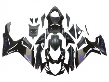 Carena Moto Suzuki GSXR 600 / GSXR 750 2011-2024 - Nero Opaco Grigio Viola