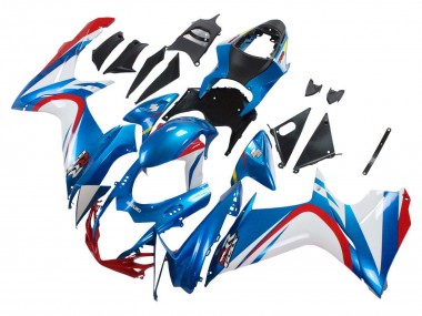 Carena Moto Suzuki GSXR 600 / GSXR 750 2011-2024 - Blu Bianco Rosso